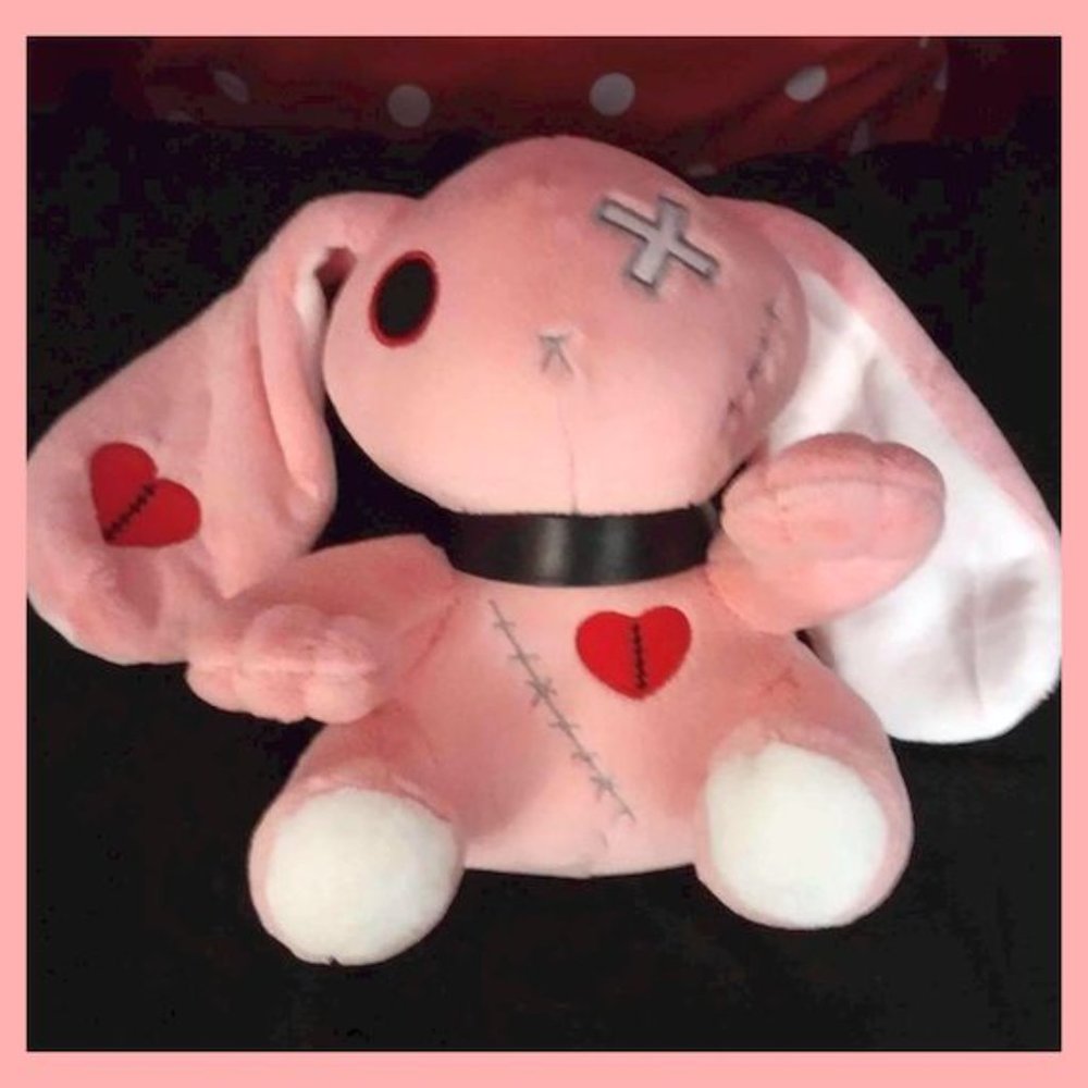 New Goth Pink VooDoo Bunny Rabbit Plushie Doll